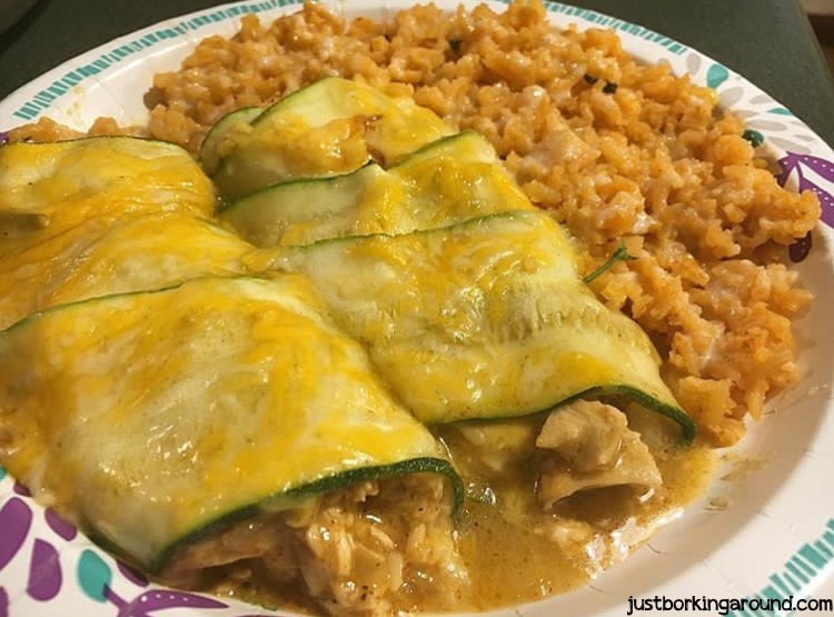 Zucchini Chicken Enchiladas