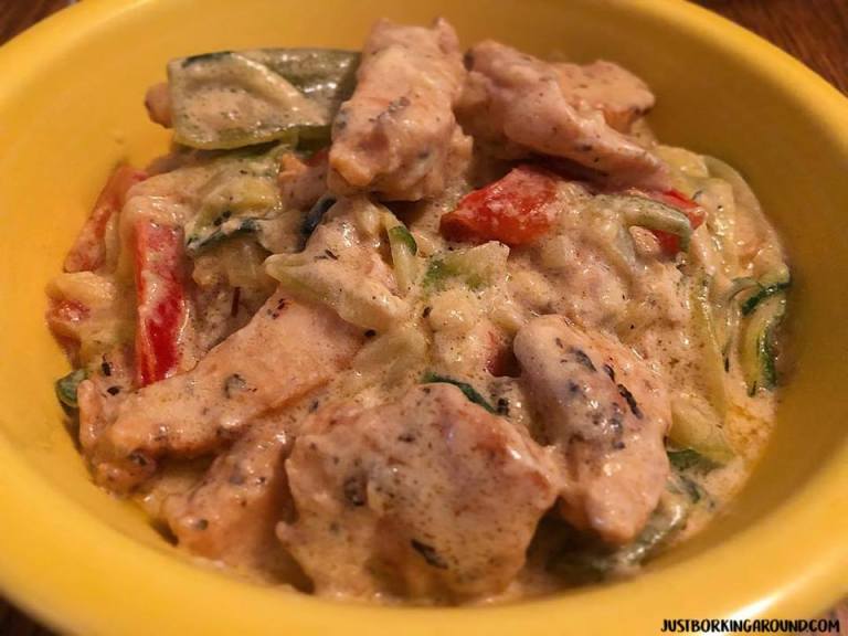 Cajun Chicken Zoodle Alfredo